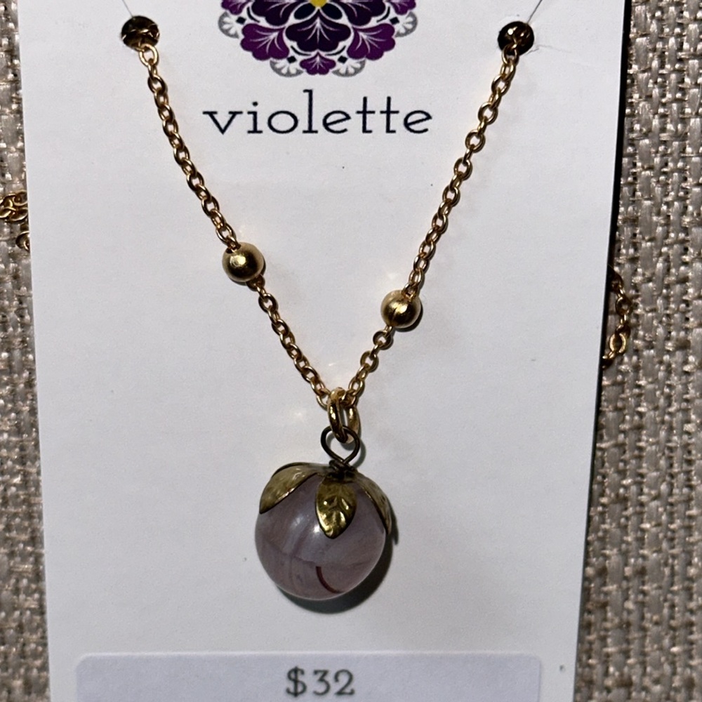 Unique Vintage Beaded Necklace #735 Handmade by Violette Grace